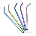 Titanium Ice Pattern Drinking Straws Metal Drink Straw